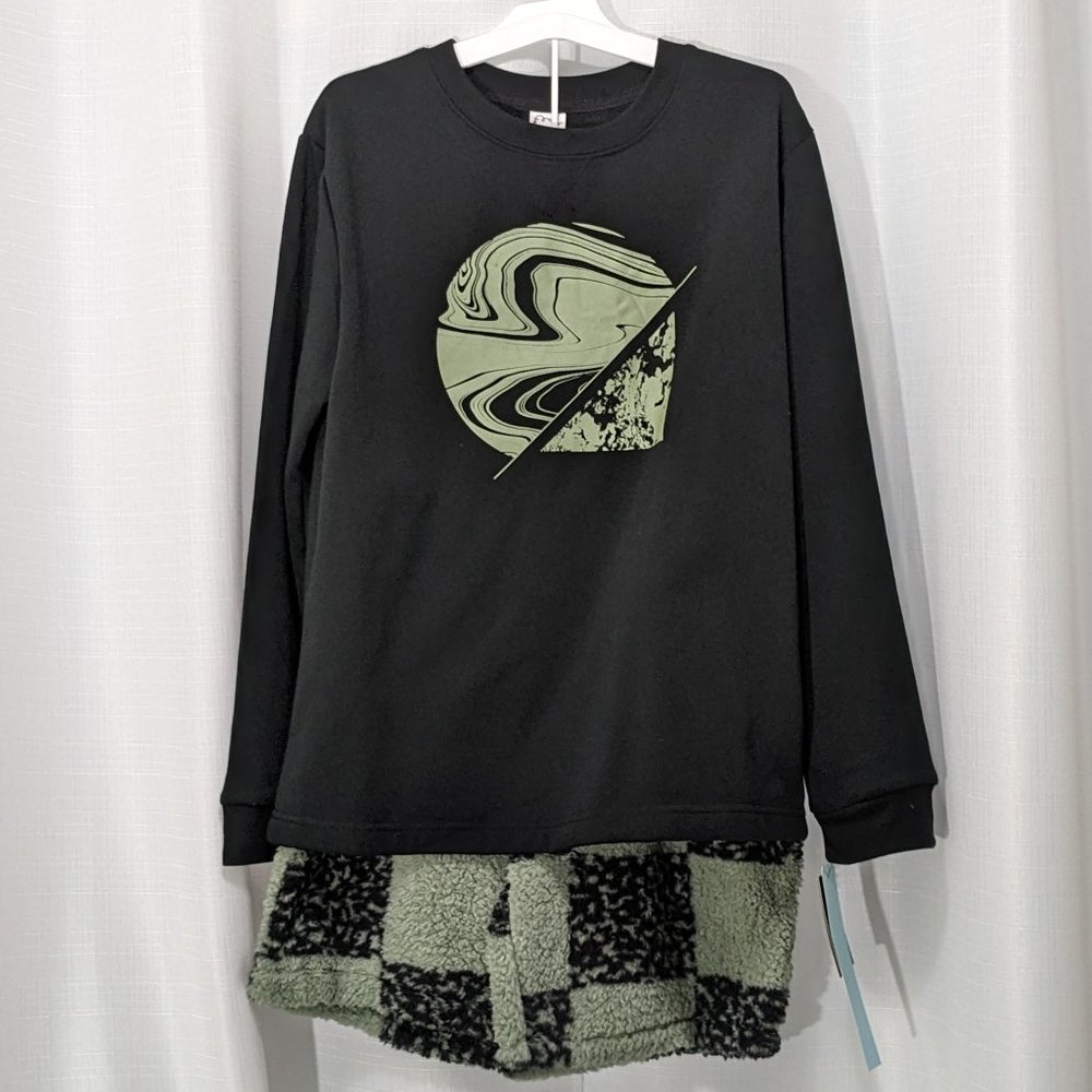 Art Class Pajamas Girls Sleepwear Pjs Set Size L  Black Green